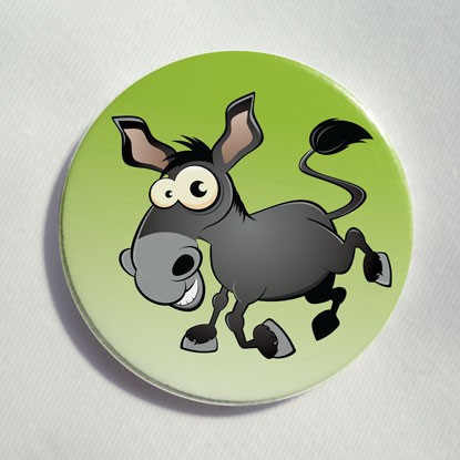 Button „lustiger Esel“