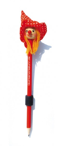 Bleistift-Magnet „Hexenkopf“, rot